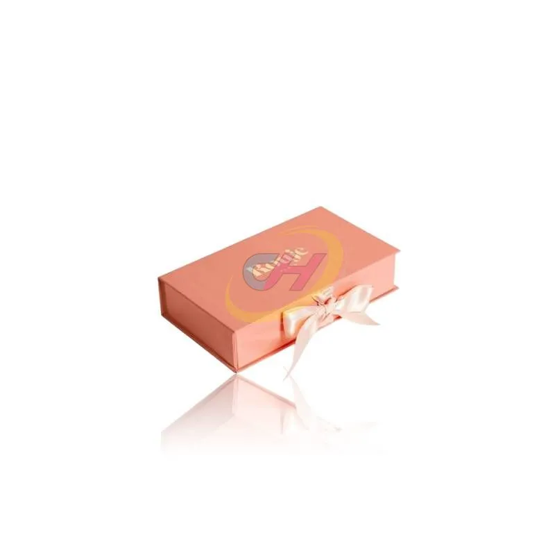 Light Pink Bowknot Folding Gift Box, Jewelry & Cosmetic Storage Box, Exquisite Gift Packaging Box