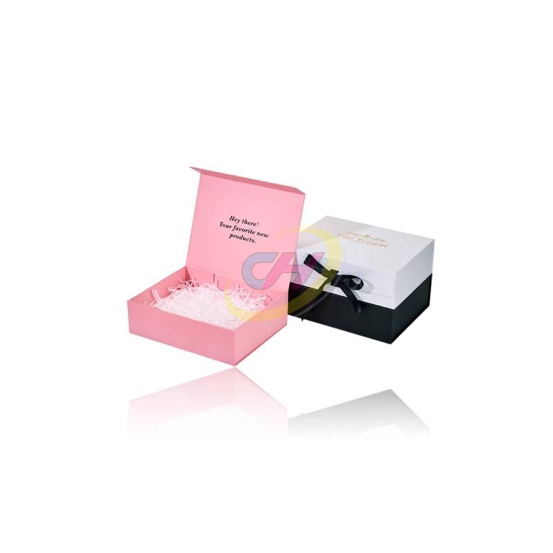 Minimalist Pink Folding Gift Box, Jewelry & Cosmetic Storage Box, Exquisite Gift Packaging Box