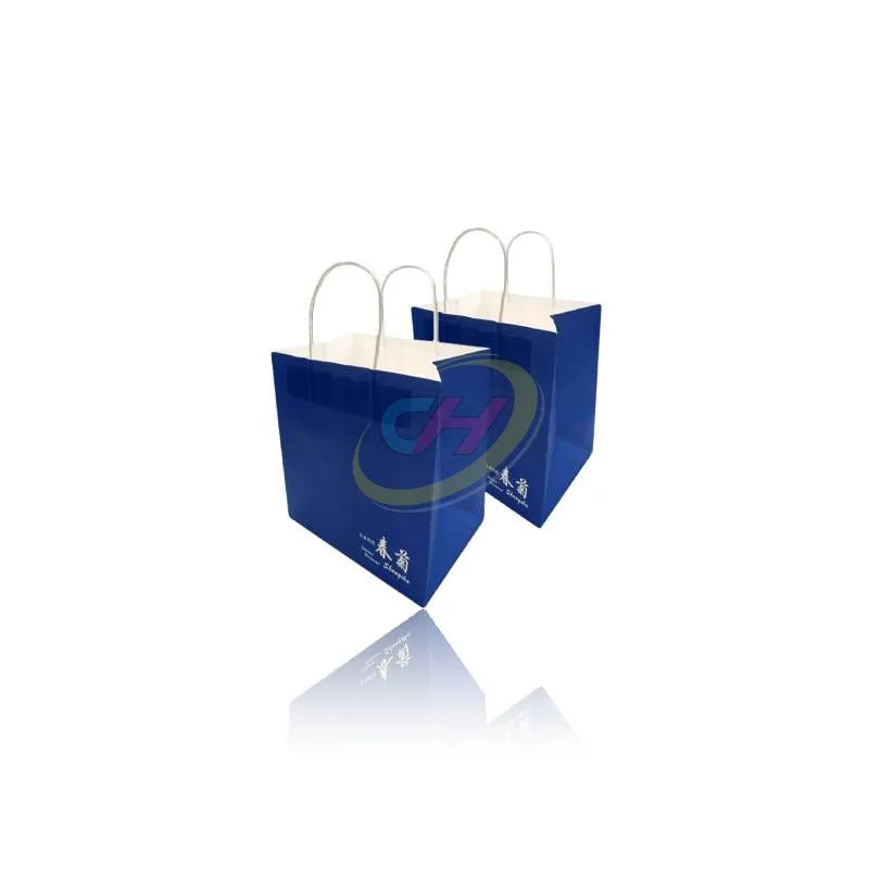 Blue Four-Color Printing Matte Lamination Paper Bag - Business Gift Packaging Paper Bag