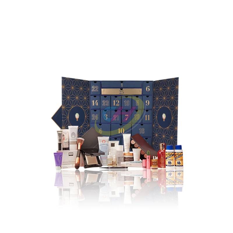 Luxury Blue-Gold Foldable Festive Gift Box (Premium Beauty/Hamper Collection)