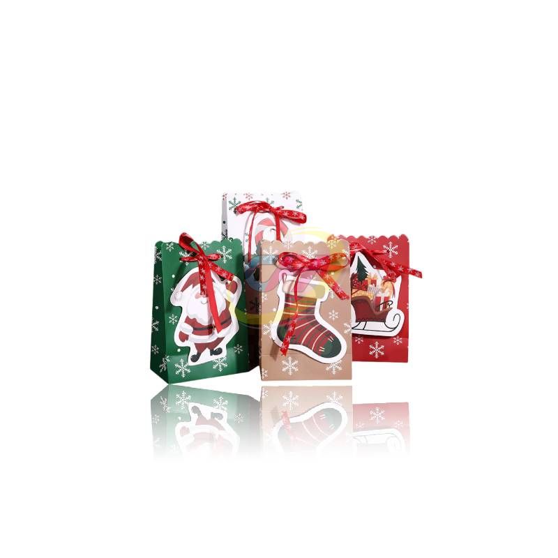 Whimsical Christmas Themed Gift Bags (Stocking, Santa & Sleigh Designs)