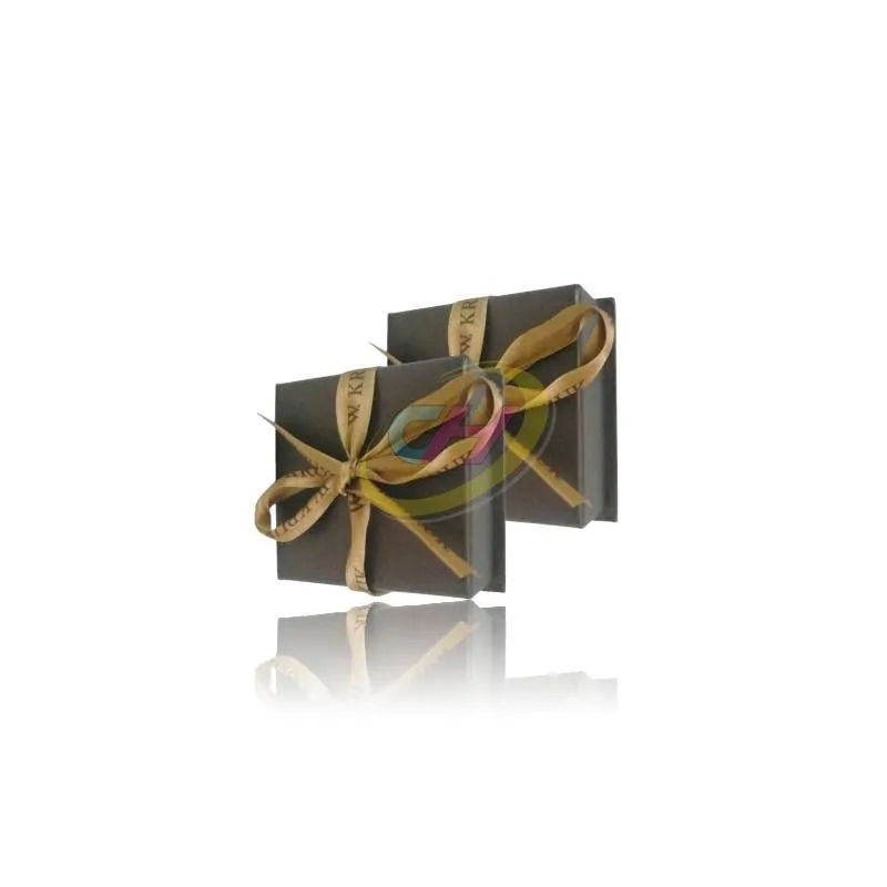 Luxury Matte Black Ribbon Gift Box (Elegant Packaging for Jewelry & Small Gifts)