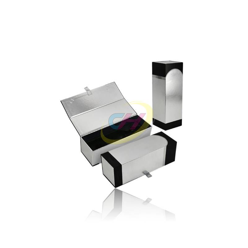 Sleek Silver Custom Wine Box: Elevate Wine Gifting & Storage