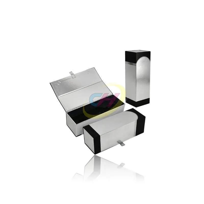 Sleek Silver Custom Wine Box: Elevate Wine Gifting & Storage