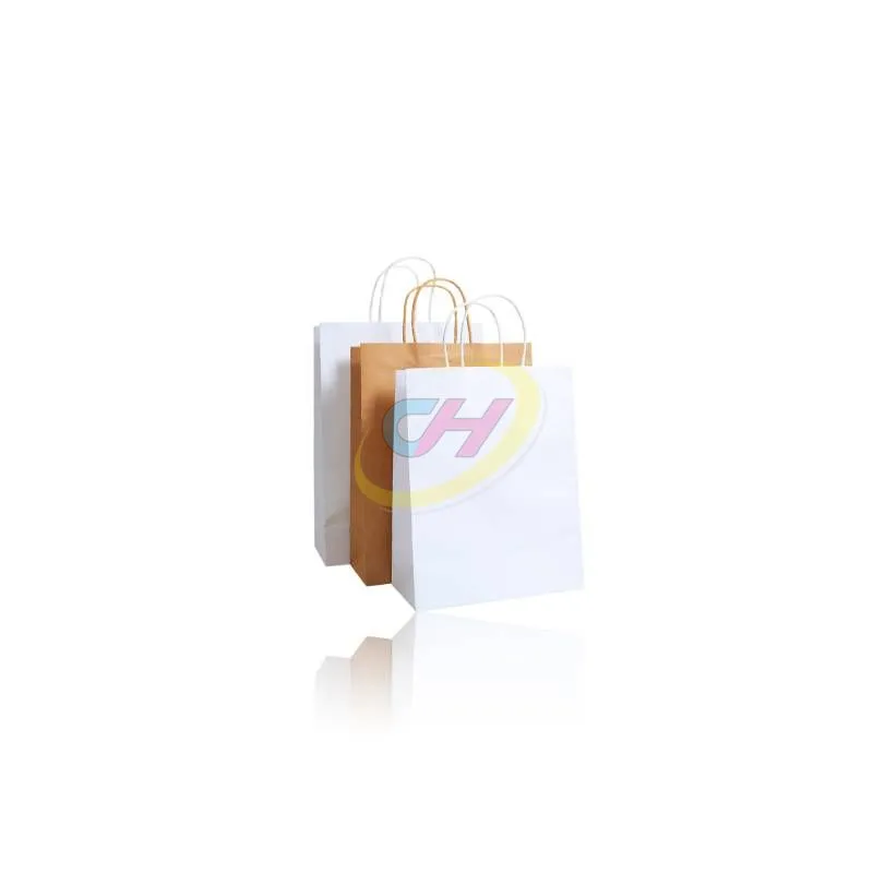 Solid Color Simple Eco-Friendly Paper Shopping Bags – Customizable Recyclable Carry Bags for Retail, Groceries & Brand Promotions
