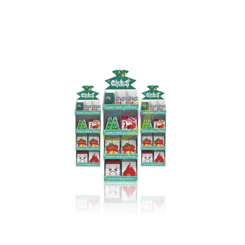 Christmas Themed Multi-Layer Paper Display Stand