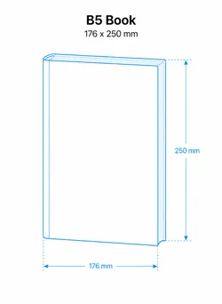 B5 Book Cutting Template 176x250