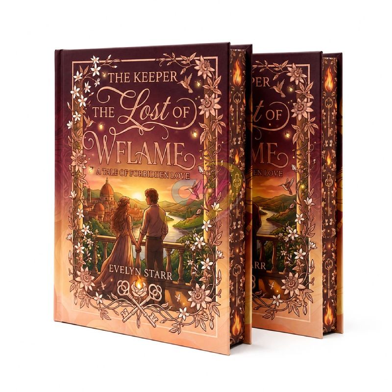 Foil accented illustrated hardcover book