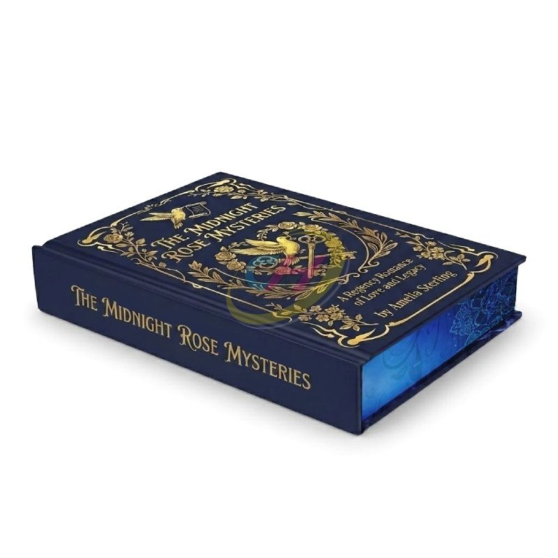 blue-gradient-floral-sprayed-book-edge