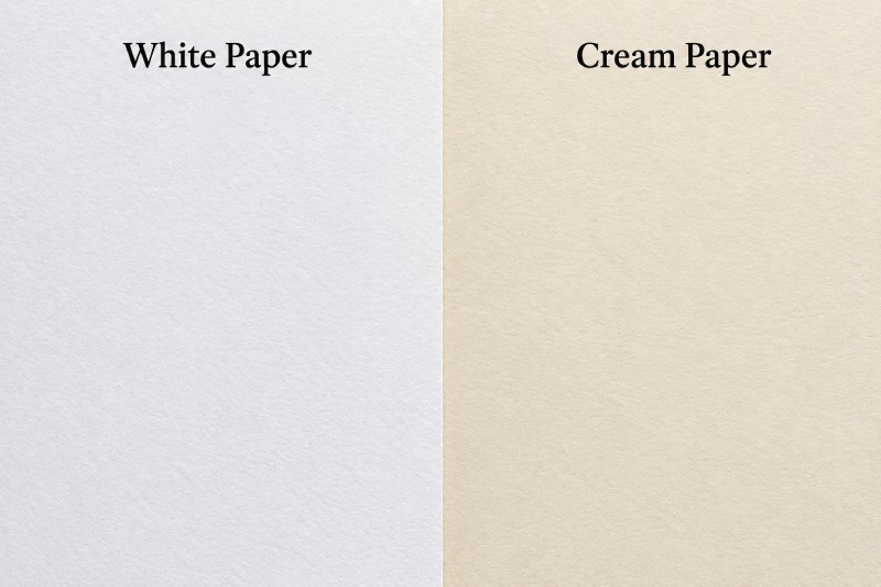 White vs Cream Paper
