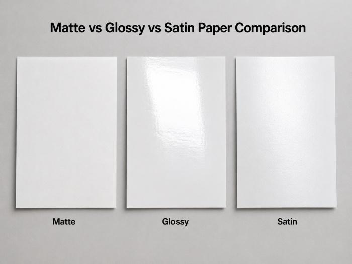 Matte vs Glossy vs Satin Paper Comparison