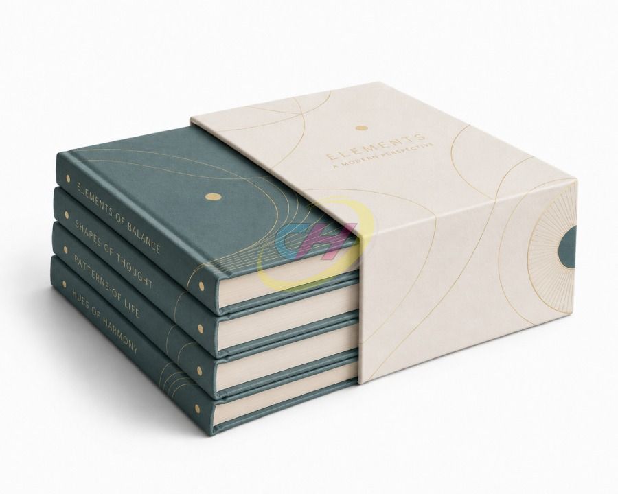 PU Leather Book Printing with Slipcase