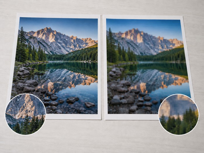 300 PPI vs Low PPI Print Comparison