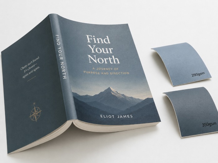 softcover book cover paper weight and spine folding
