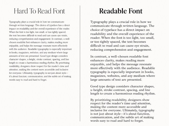 What Makes A Font Readable In Printed Books