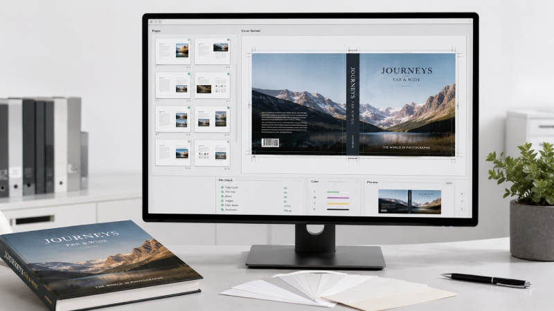Prepress artwork review for book printing files