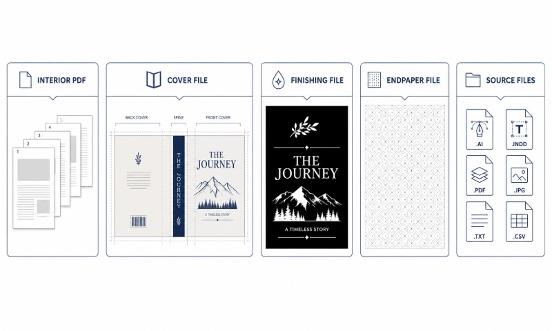 Book printing files supplied for prepress review