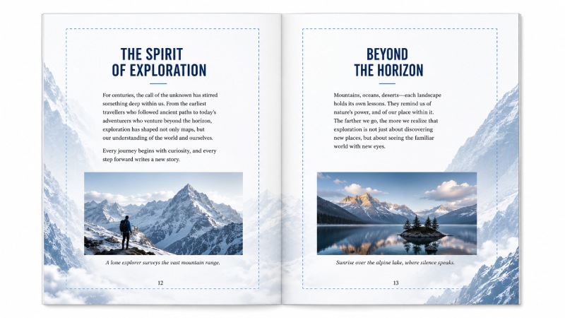 Safe placement of text and page numbers on book interior pages