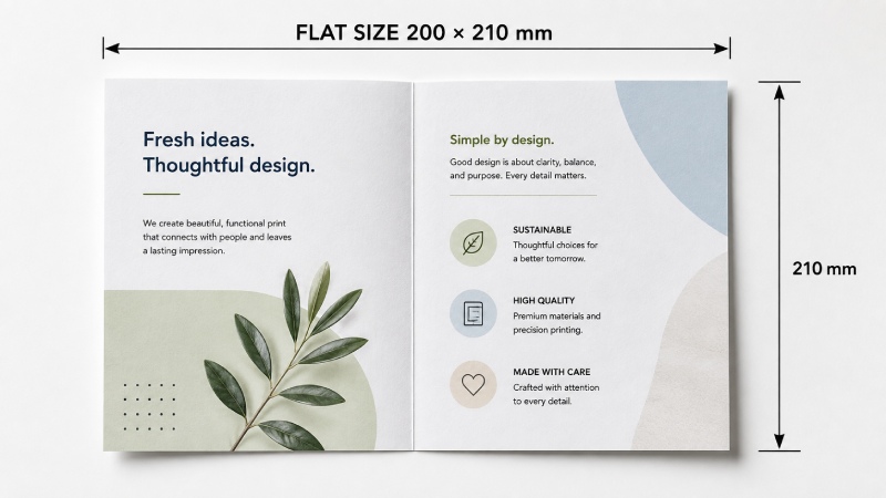 Flat Size for Book Printing
