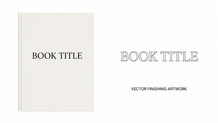 Vector shape used for book finishing artwork