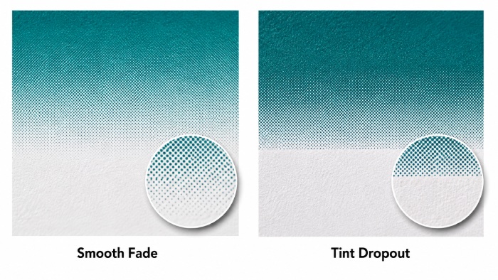 Light gradient tint dropping out before reaching paper white