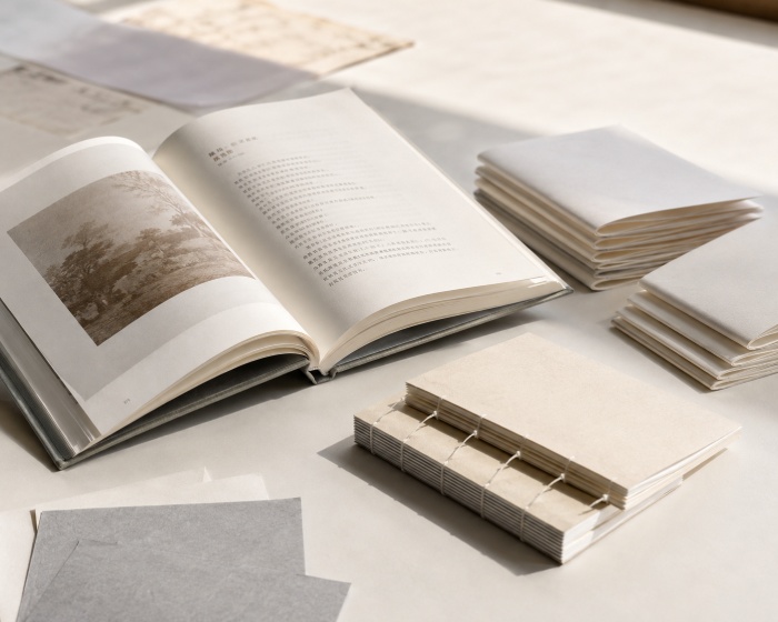 Folded signatures and sewn book block for hardcover production