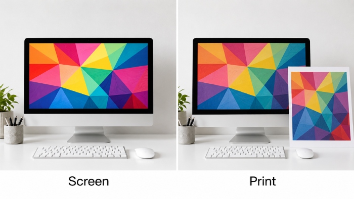 Difference between screen color and printed color