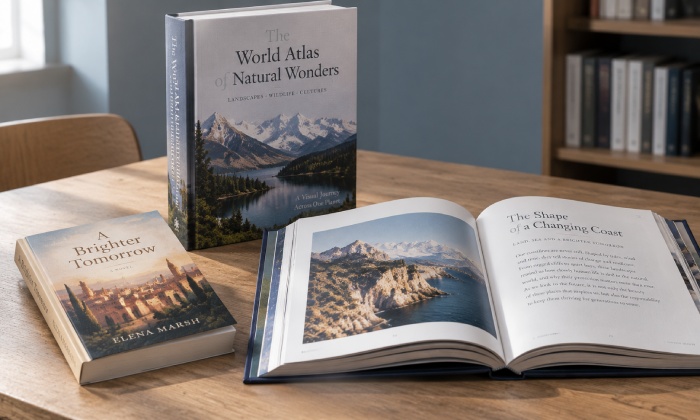Paperback novel textbook and premium hardcover with different binding needs