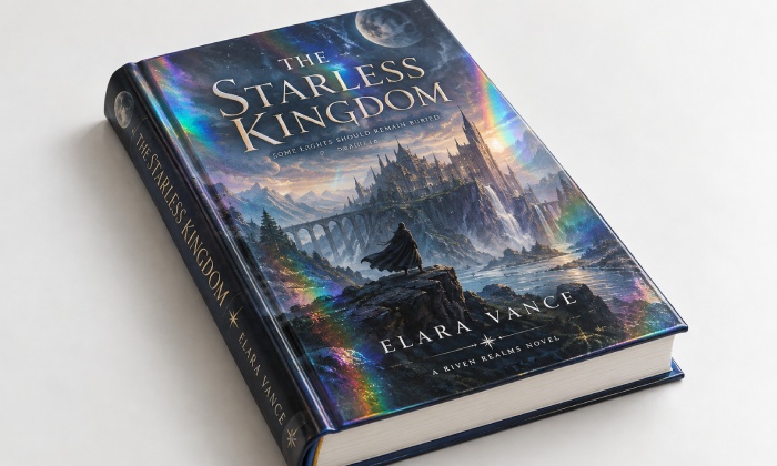 Transparent holographic lamination on a special edition hardcover book