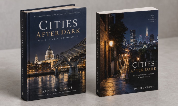 Hardcover and paperback editions with the same interior trim size