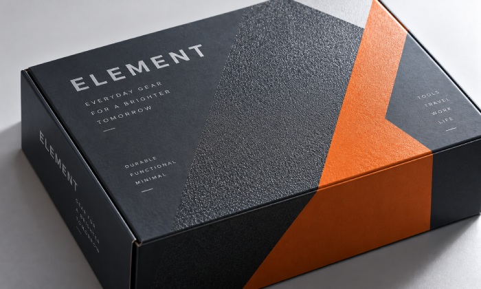 Sand UV texture on printed packaging
