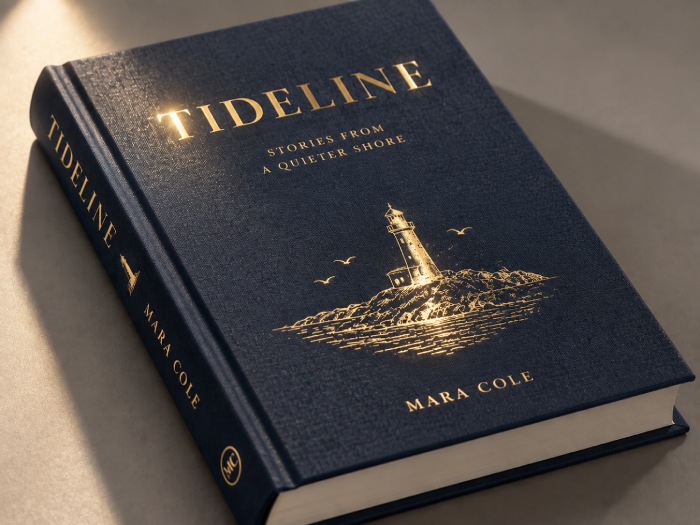 Gold foil stamping on a clothbound hardcover book