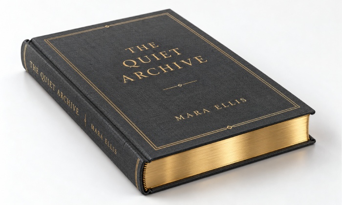 Hardcover book with cover foil stamping and three-sided gilded edges