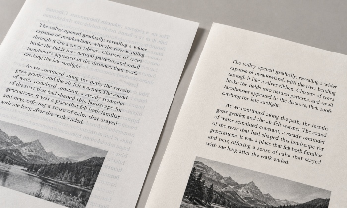 High-opacity and low-opacity uncoated paper comparison