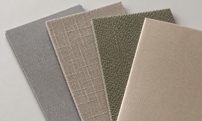 Fine weave linen canvas and coated book cloth samples