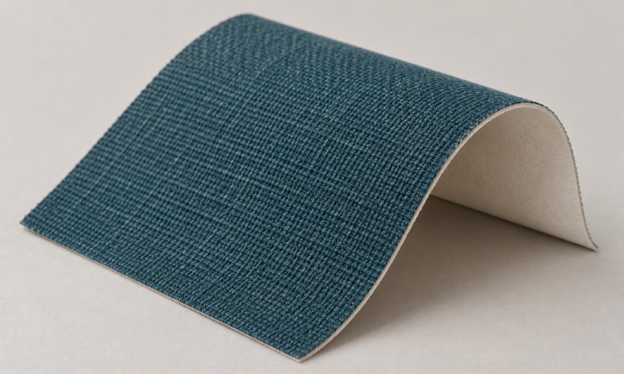 Paper-backed book cloth showing fabric surface and backing