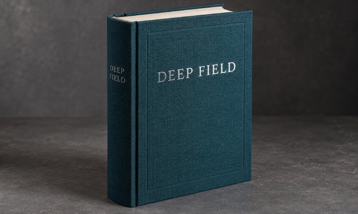 Reflective silver foil positioned on the front panel and spine of a cloth hardcover book